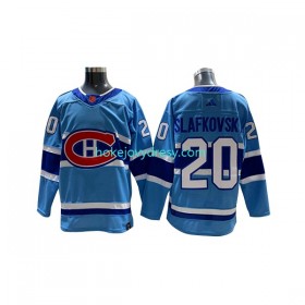 Pánské Hokejový Dres Montreal Canadiens Juraj Slafkovsky 20 Adidas 2022-2023 Reverse Retro Modrý Authentic